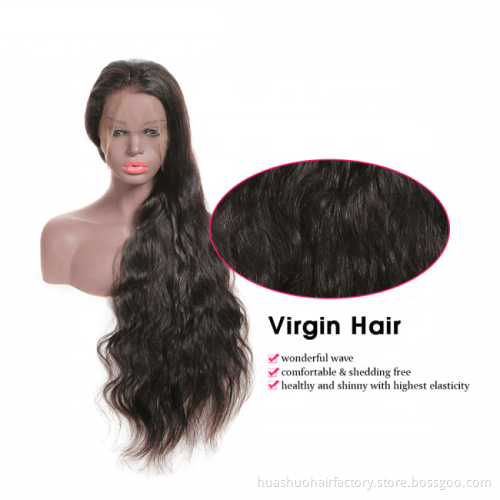 Fast Shipping Manufacturer Brazilian Human Hair Cuticle Aligned Baby Hair 360 Wig Lace Frontal Wig